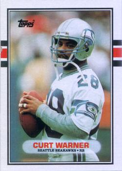 1989 Topps #186 Curt Warner Front