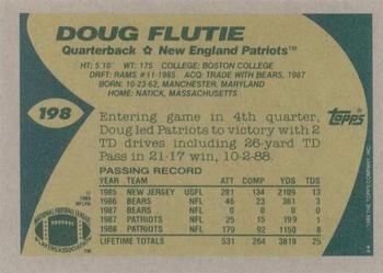 1989 Topps #198 Doug Flutie Back