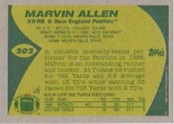 1989 Topps #202 Marvin Allen Back
