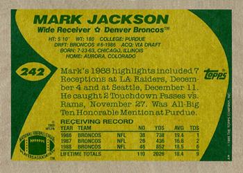 1989 Topps #242 Mark Jackson Back