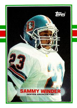 1989 Topps #243 Sammy Winder Front