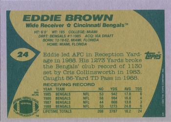 1989 Topps #24 Eddie Brown Back