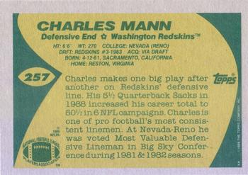 1989 Topps #257 Charles Mann Back