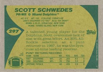 1989 Topps #297 Scott Schwedes Back
