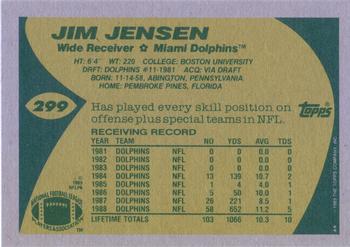 1989 Topps #299 Jim Jensen Back