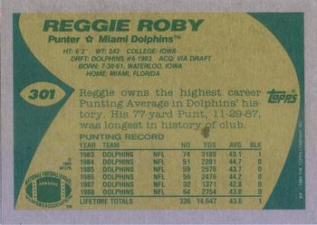 1989 Topps #301 Reggie Roby Back