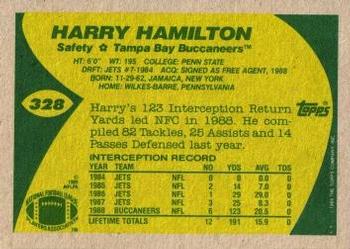 1989 Topps #328 Harry Hamilton Back