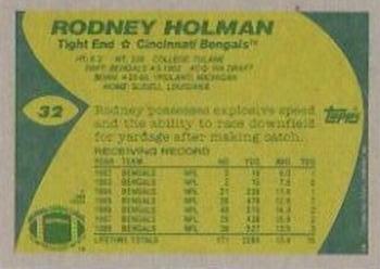 1989 Topps #32 Rodney Holman Back