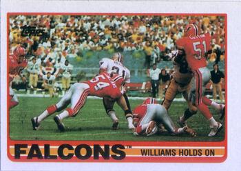 1989 Topps #336 Falcons Team Leaders (Williams Holds On) Front