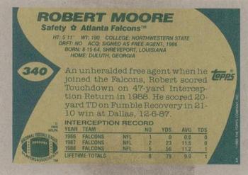 1989 Topps #340 Robert Moore Back