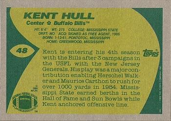 1989 Topps #48 Kent Hull Back