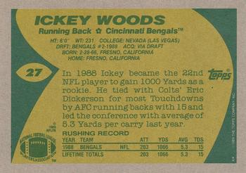 1989 Topps #27 Ickey Woods Back