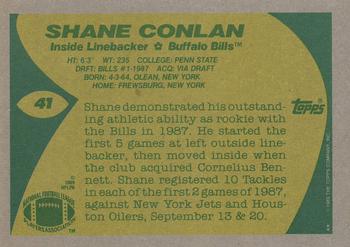 1989 Topps #41 Shane Conlan Back