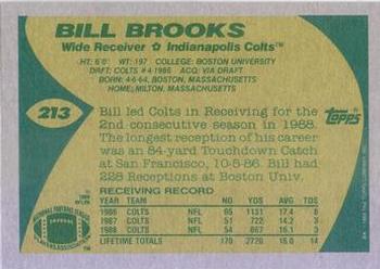 1989 Topps #213 Bill Brooks Back