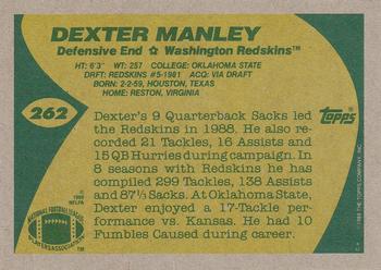 1989 Topps #262 Dexter Manley Back
