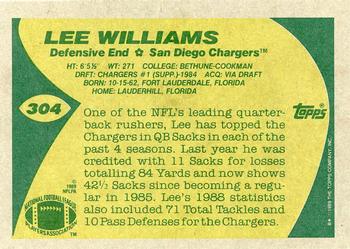 1989 Topps #304 Lee Williams Back