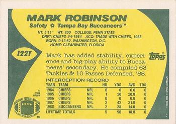 1989 Topps Traded #122T Mark Robinson Back
