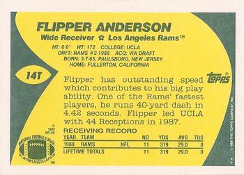 1989 Topps Traded #14T Flipper Anderson Back