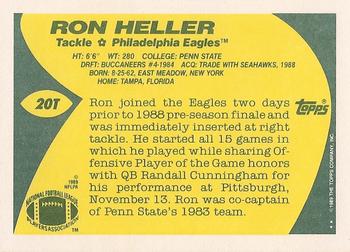 1989 Topps Traded #20T Ron Heller Back