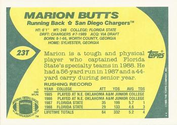 1989 Topps Traded #23T Marion Butts Back