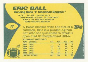 1989 Topps Traded #1T Eric Ball Back