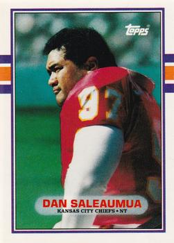 1989 Topps Traded #7T Dan Saleaumua Front