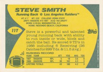 1989 Topps Traded #11T Steve Smith Back