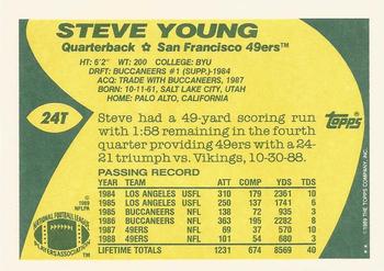 1989 Topps Traded #24T Steve Young Back
