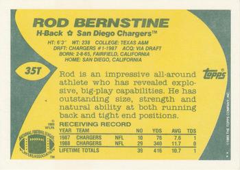 1989 Topps Traded #35T Rod Bernstine Back