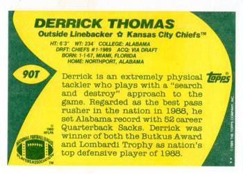 1989 Topps Traded #90T Derrick Thomas Back