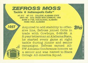 1989 Topps Traded #105T Zefross Moss Back