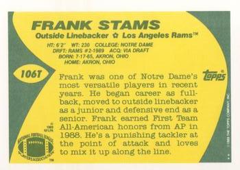 1989 Topps Traded #106T Frank Stams Back