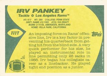 1989 Topps Traded #111T Irv Pankey Back