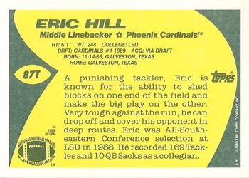 1989 Topps Traded #87T Eric Hill Back