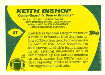 1989 Topps Traded #8T Keith Bishop Back