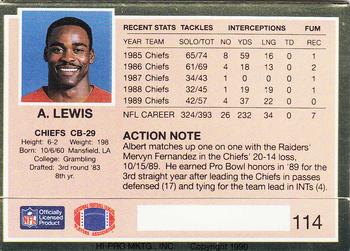 1990 Action Packed #114 Albert Lewis Back