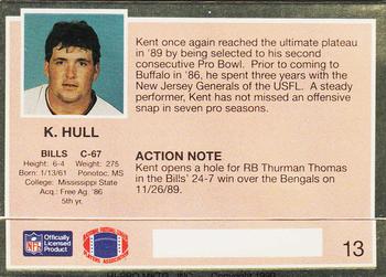 1990 Action Packed #13 Kent Hull Back