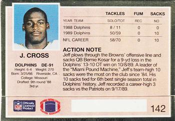 1990 Action Packed #142 Jeff Cross Back