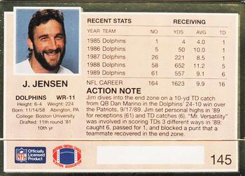 1990 Action Packed #145 Jim Jensen Back