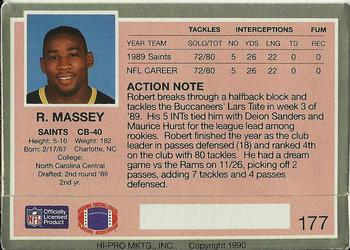 1990 Action Packed #177 Robert Massey Back