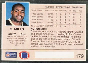 1990 Action Packed #179 Sam Mills Back