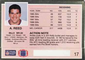 1990 Action Packed #17 Andre Reed Back