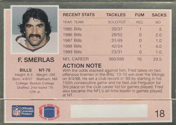 1990 Action Packed #18 Fred Smerlas Back