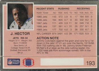 1990 Action Packed #193 Johnny Hector Back