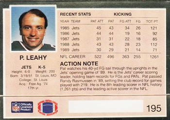 1990 Action Packed #195 Pat Leahy Back