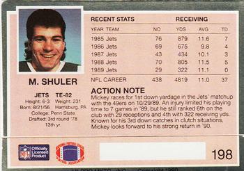 1990 Action Packed #198 Mickey Shuler Back