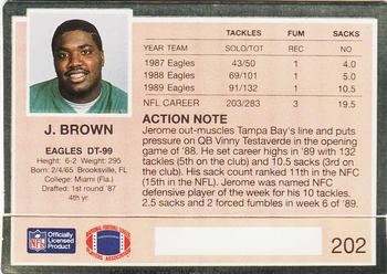 1990 Action Packed #202 Jerome Brown Back