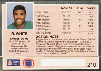 1990 Action Packed #210 Reggie White Back