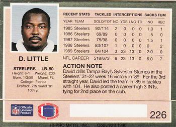 1990 Action Packed #226 David Little Back