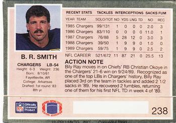 1990 Action Packed #238 Billy Ray Smith Back